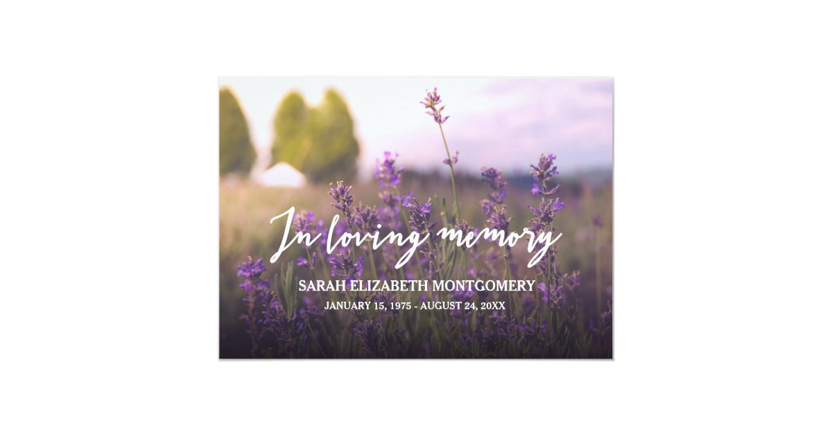 Purple Flowers | In Loving Memory Card | Zazzle