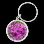 Purple Flowers in San Francisco Keychain