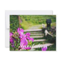 Purple flowers invitations by fotoplus Purple flowers invitations
