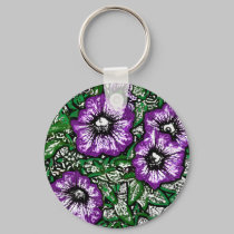 Purple Flowers Keychain