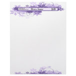 Purple flowers letterhead