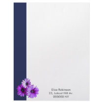 Purple flowers- letterhead