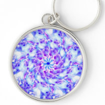 Purple Flowers Mandala Key Chain