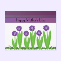 Purple Flowers Mother's Day Greeting postcards