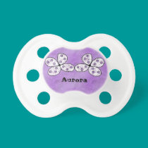 Purple Flowers pacifiers