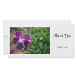 Purple flowers photo greeting card