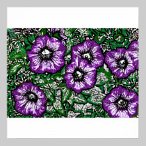 Purple Flowers Poster/Print