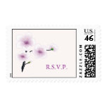 Purple Flowers R.S.V.P. Stamp