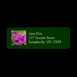 Purple Flowers Return Address Label