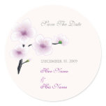 Purple Flowers Save The Date