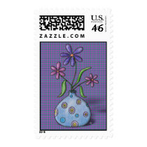 'Purple Flowers' Stamps