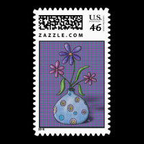 'Purple Flowers' Stamps