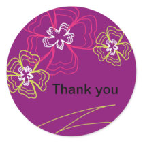 Purple Flowers Stickers stickers