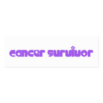 Purple Flowers Survivor Bookmark business cards