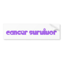 Purple Flowers Survivor Bumper Sticker bumper stickers
