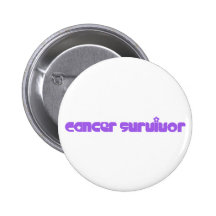 Purple Flowers Survivor Button