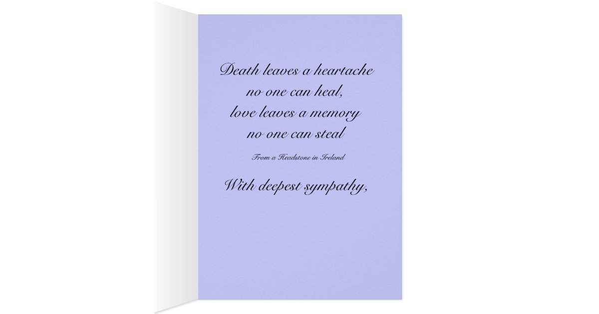 Purple Flowers Sympathy Card | Zazzle