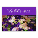 Purple Flowers Table Seating Cards