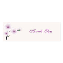 Purple Flowers Thank You Tag business cards