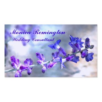 Purple Flowers Wedding Consultant Double-Sided Standard Business Cards (Pack Of 100)