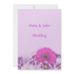 Purple Flowers Wedding Invitation invitations