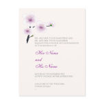 Purple Flowers Wedding Invitation