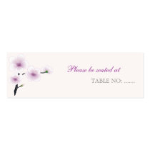 Purple Flowers Wedding / Party Table Place Card business cards