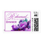 PURPLE Flowers  Wedding Rehearsal Stamp