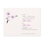 Purple Flowers Wedding/Save The Date Card