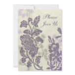 Purple Flowers Wedding Vow Renewal Invitations
