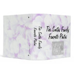 Purple flowery background favorite photos binders
