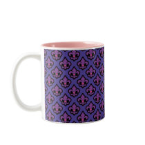 Purple Fluer de Lis Cup mugs