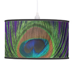 Purple Foil Single Peacock Pendant Lamp
