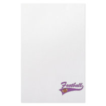 Purple football logo stationery paper