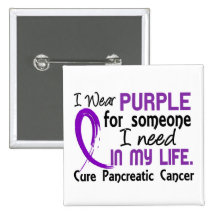 Purple For Someone I Need Pancreatic Cancer Buttons