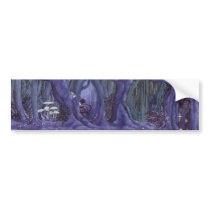 Purple forest rectangular sticker bumper stickers