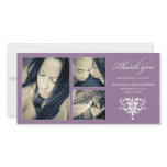 PURPLE FORMAL COLLAGE | WEDDING THANK YOU CARD PICTURE CARD
