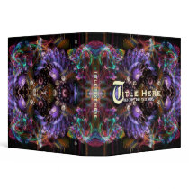 Purple Fractal Fantasy Avery Binder by Paperstation Purple Fractal Fantasy Avery Binder