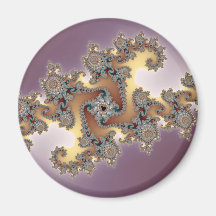 Purple - Fractal Fridge Magnets