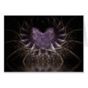 Purple Fractal Heart Card by webgrrl Purple Fractal Heart Card