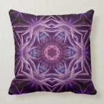 Purple Fractal Hexagon Star American MoJo Pillow