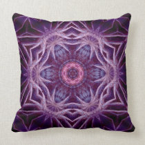 Purple Fractal Hexagon Star American MoJo Pillow american mojo pillows