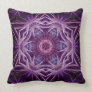 Purple Fractal Hexagon Star American MoJo Pillow