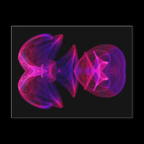 Purple Fractal Postcard postcards