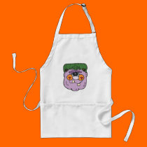 purple frankestein face aprons