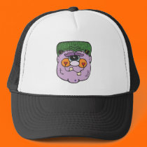 purple frankestein face hats
