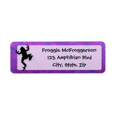 Purple Frog Custom Return Address Label