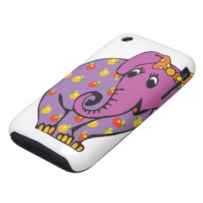 purple fruity elephant iphone 3 tough cases Casemate_case