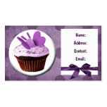 purple fun cupcake business Cards business cards