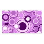 Purple Funky Retro Circles Pattern Business Card